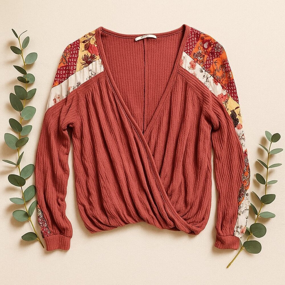Anthropolgie Hummingbird Waffle Knit Top Sz S